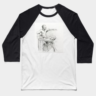 Seated male nude Baseball T-Shirt